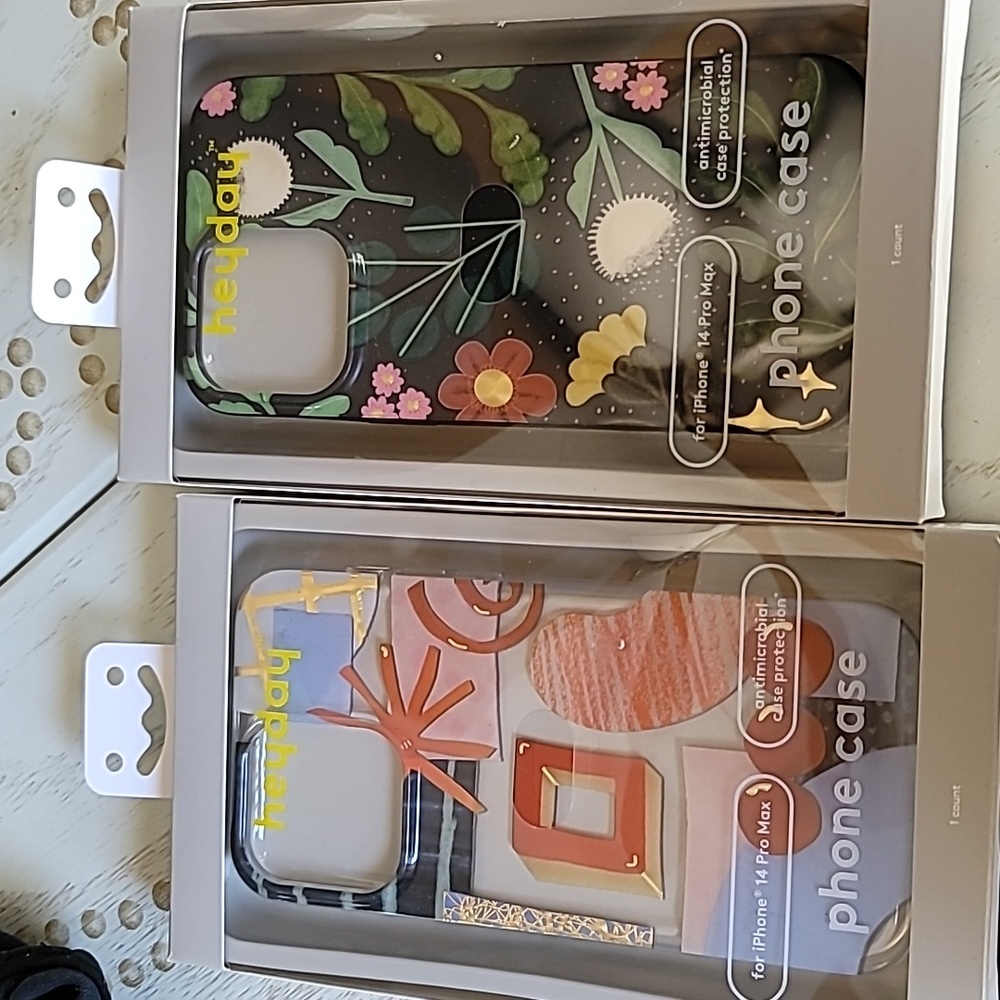 Set of 2 heyday iPhone 14 pro max cases designer artist series